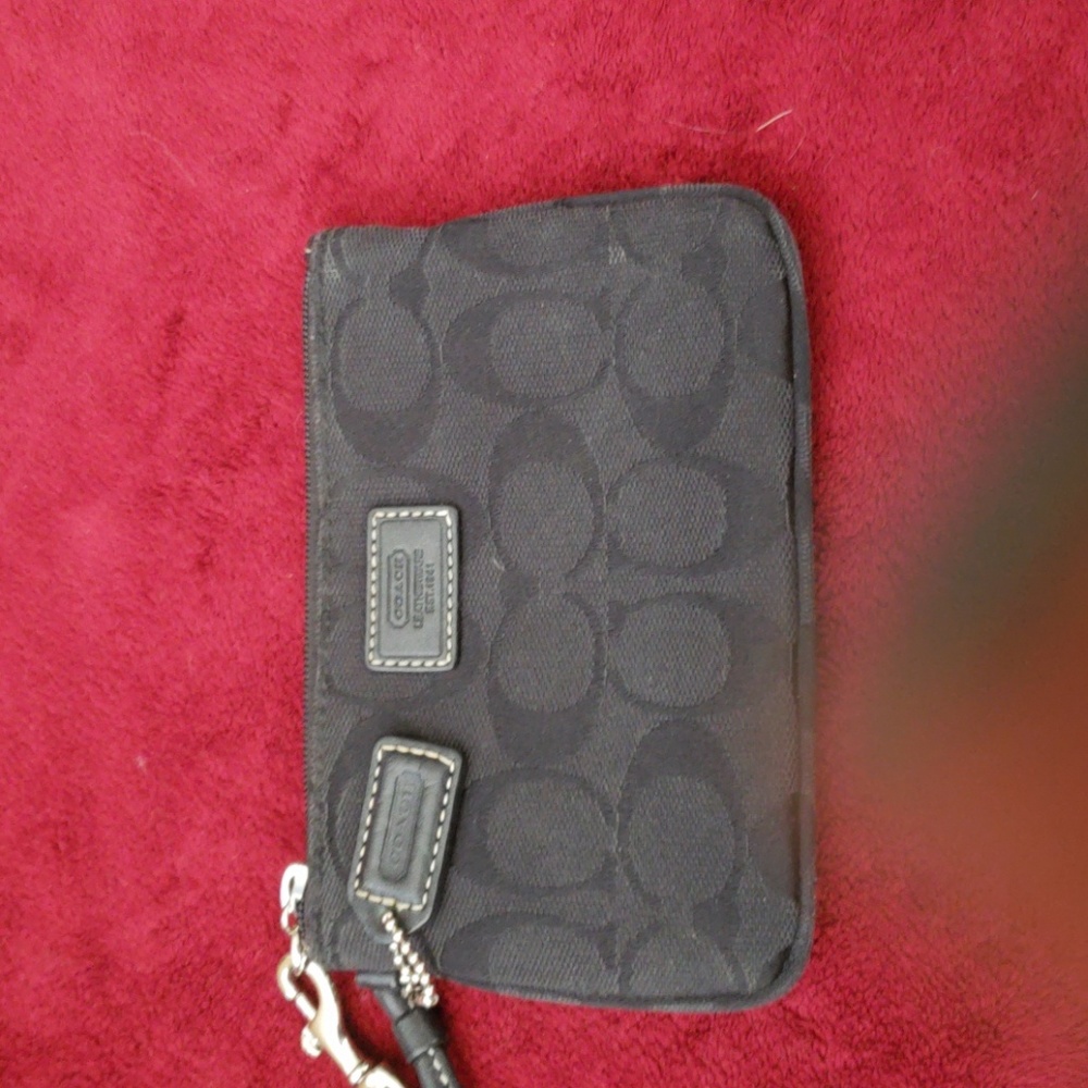 Coach black wristlet